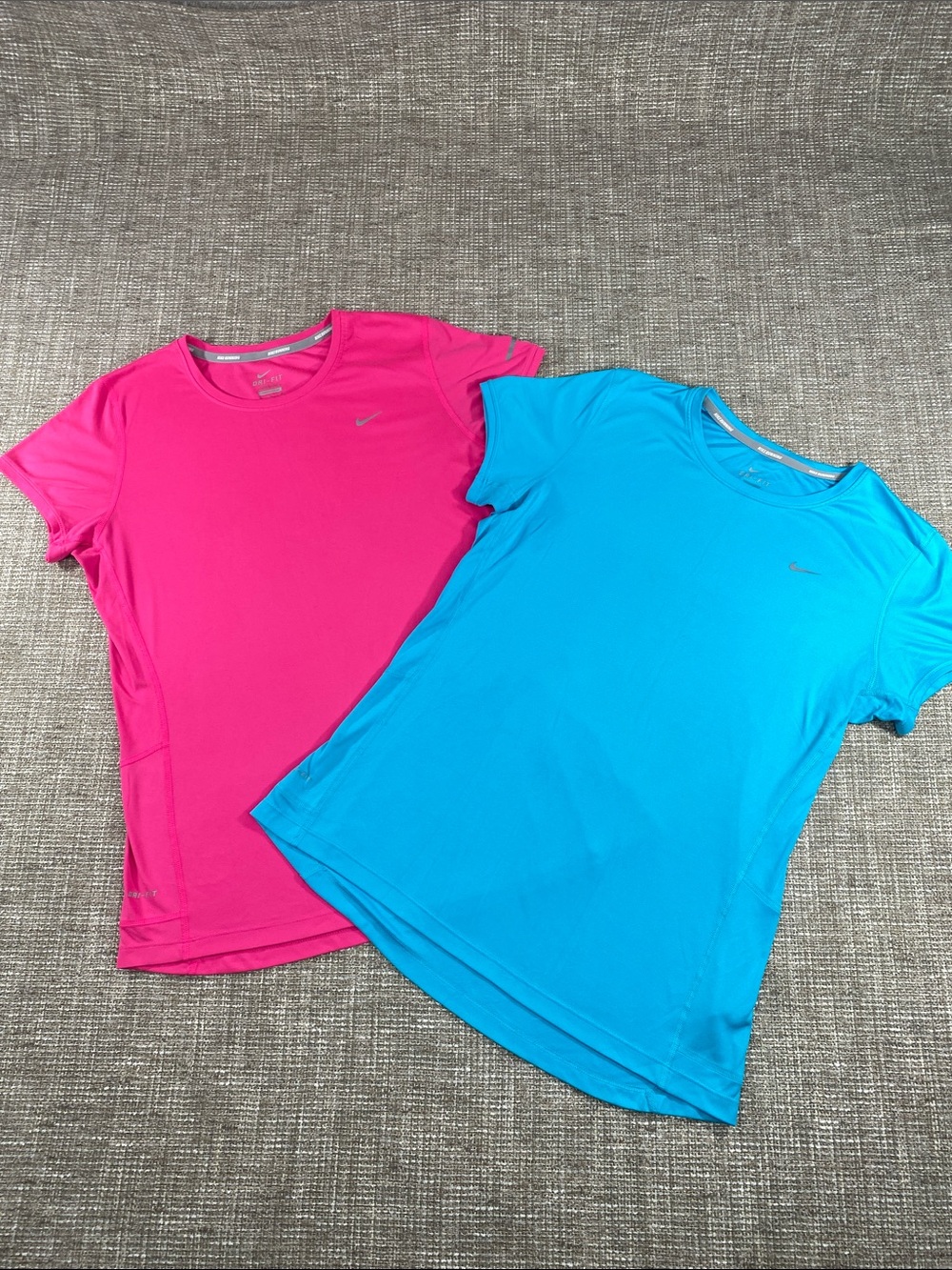 Nike Athletic Tee Pair - Hot Pink & Bright Blue